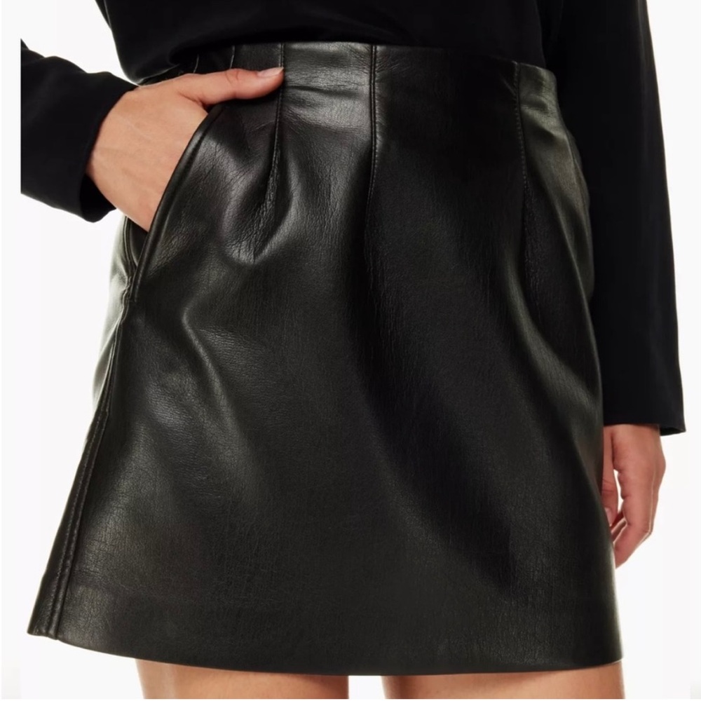 Babaton Aritzia Faux Leather Skirt
